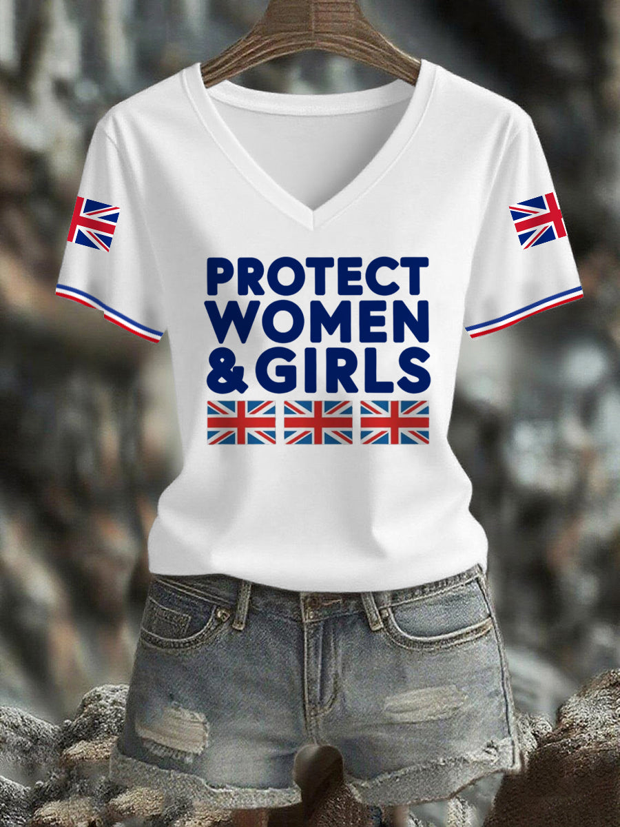 Women's Protect Women and Girls UK short-sleeved T-shirt