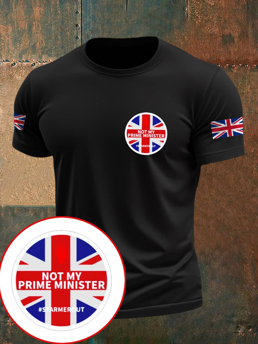 Men's Not My PM Funny UK Flag Printed T-Shirt
