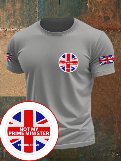 Men's Not My PM Funny UK Flag Printed T-Shirt