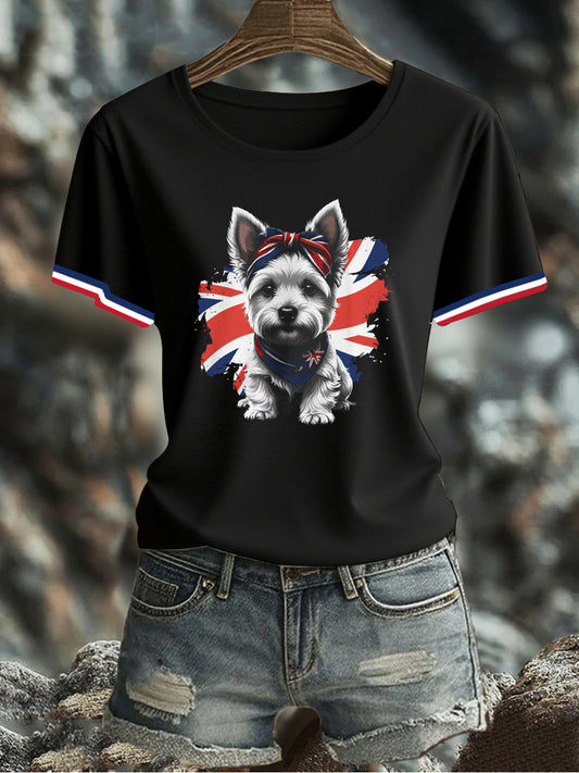 Women's UK Flag Printed T-shirt