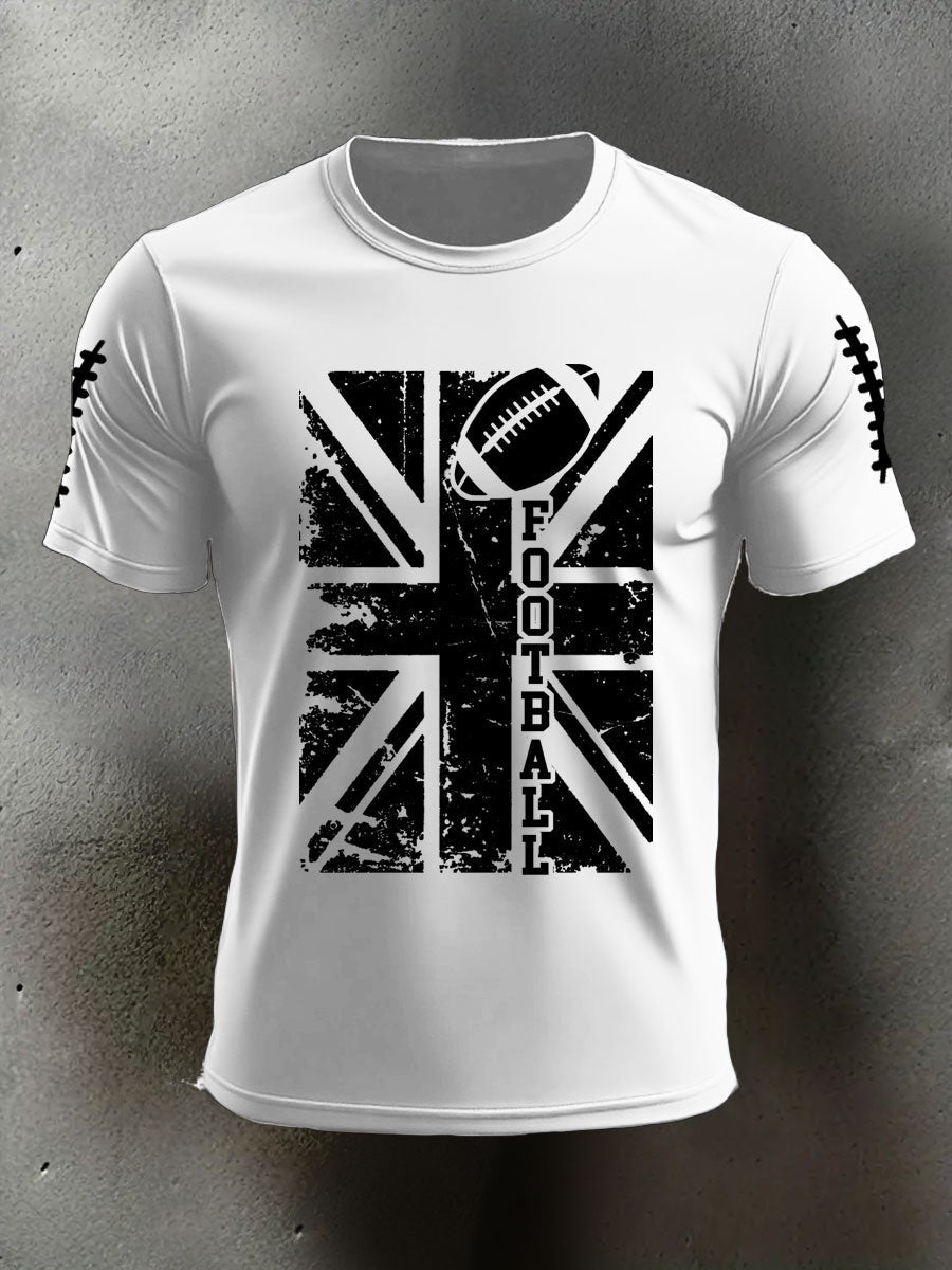 Men's UK Flag Football Printed T-shirt