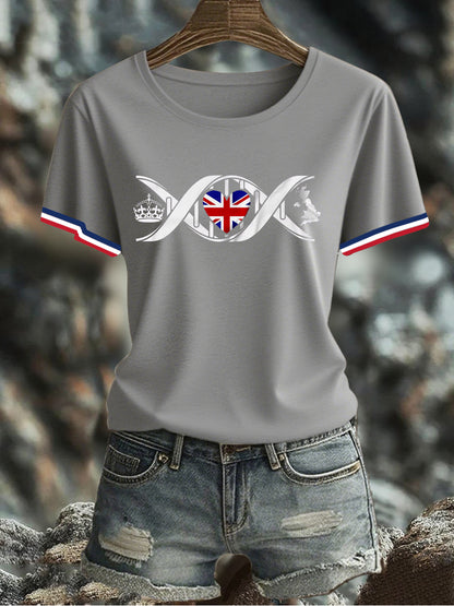 Women's UK Flag Printed T-shirt