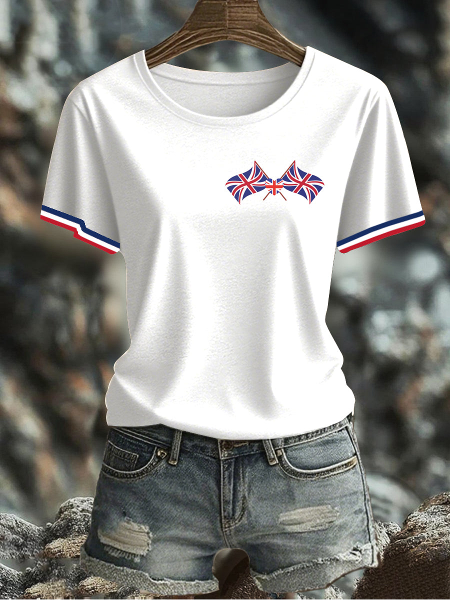 Women's UK Flag Printed T-shirt