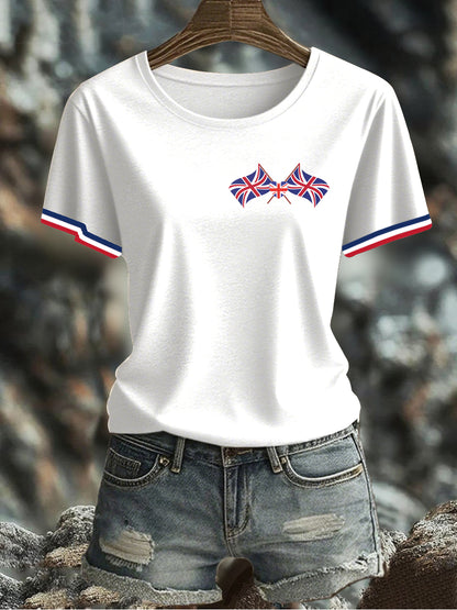 Women's UK Flag Printed T-shirt