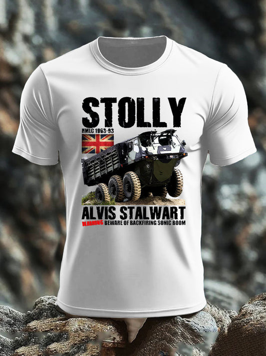 Men's British imitation cotton short-sleeved T-shirt