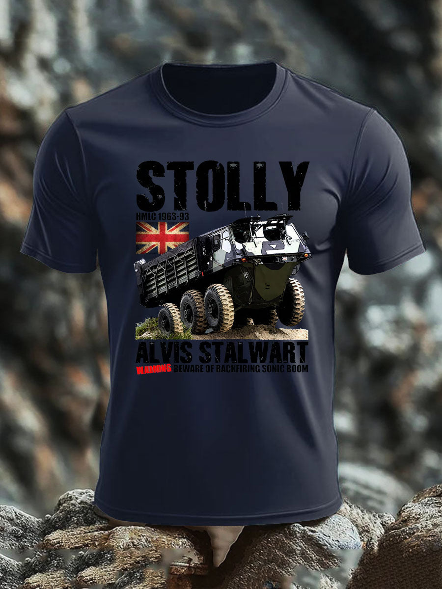 Men's British imitation cotton short-sleeved T-shirt
