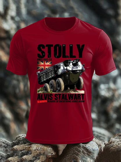 Men's British imitation cotton short-sleeved T-shirt
