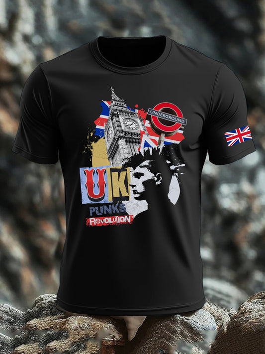 Men's UK Flag Printed T-shirt