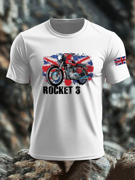 Men's British imitation cotton short-sleeved T-shirt
