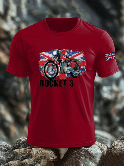 Men's British imitation cotton short-sleeved T-shirt