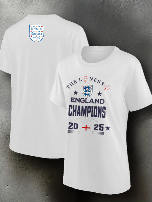 Women's UK Football Lover Champion Printed T-Shirt