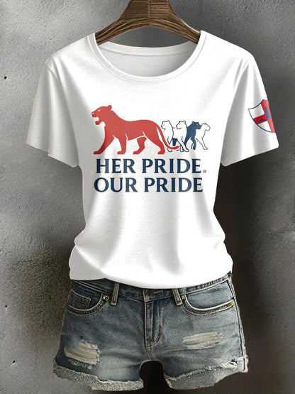 Women's UK Football Lover Champion Printed T-Shirt