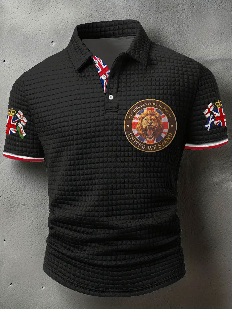 Men's UK Flag United We Stand Printed Casual Tops