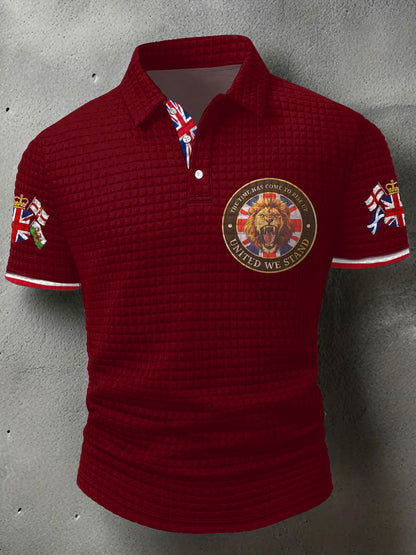 Men's UK Flag United We Stand Printed Casual Tops