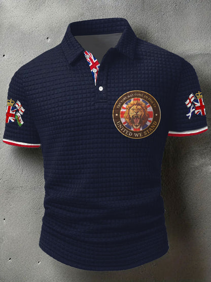 Men's UK Flag United We Stand Printed Casual Tops