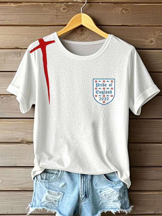 Women'sUK Football Lover Champion Printed T-shirt