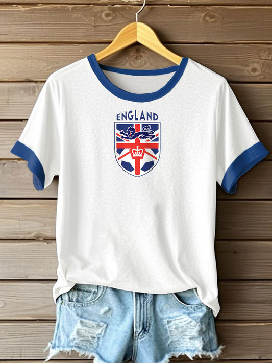 Women'sUK Football Lover Champion Printed T-shirt