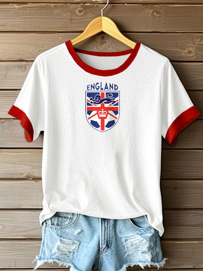 Women'sUK Football Lover Champion Printed T-shirt