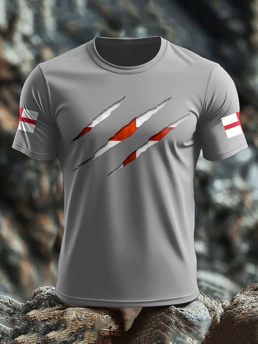 Men's England UK Flag Printed T-shirt