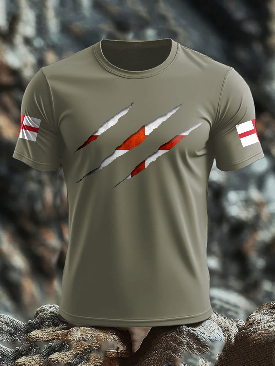 Men's England UK Flag Printed T-shirt