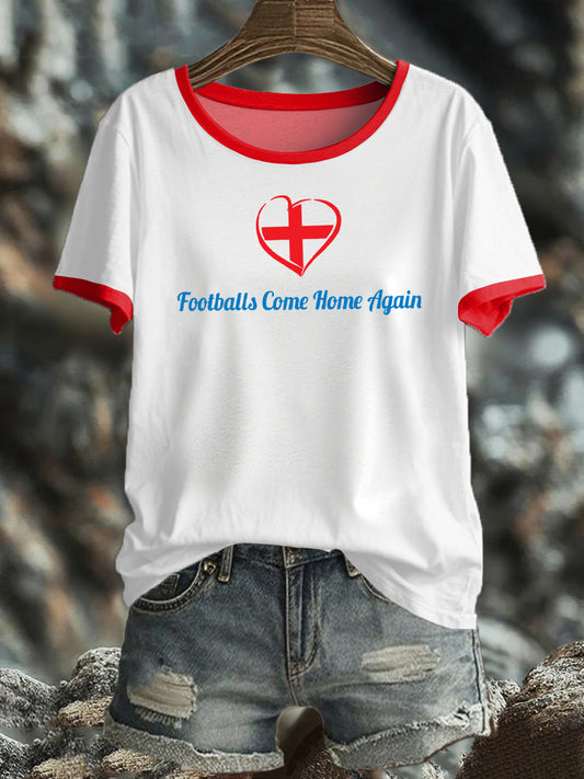 Women'sUK Football Lover Champion Printed T-shirt