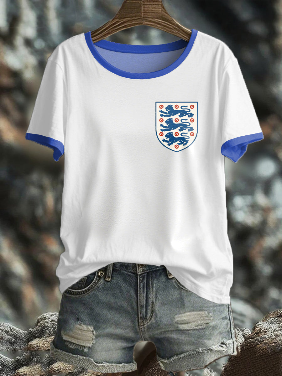 Women'sUK Football Lover Champion Printed T-shirt