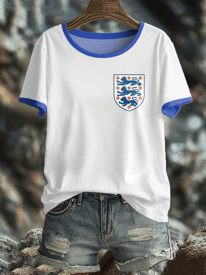 Women'sUK Football Lover Champion Printed T-shirt