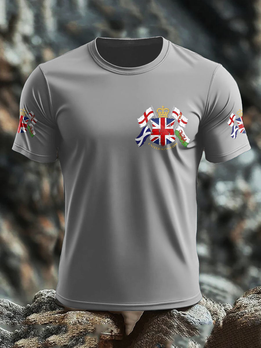 Men's UK Flag United We Stand Printed T-shirt