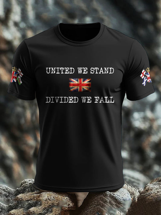 Men's UK Flag United We Stand Printed T-shirt