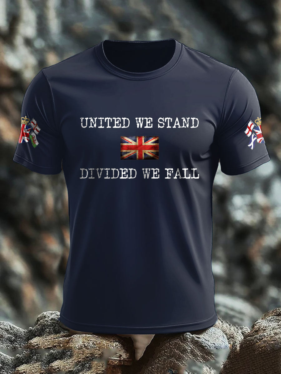 Men's UK Flag United We Stand Printed T-shirt