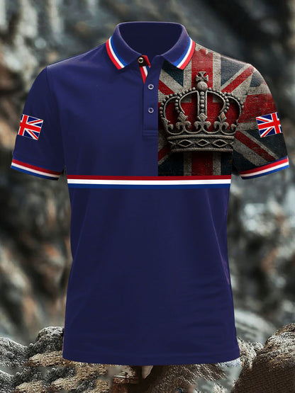 Men's Vintage England Flag Casual Shirt