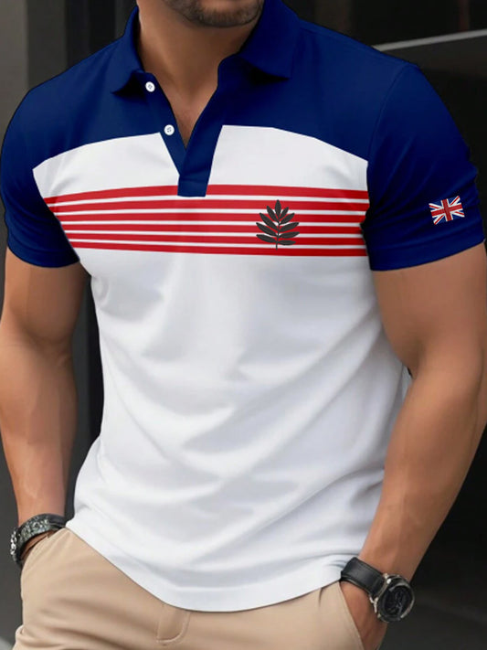 Men's Business Style Short Sleeve Casual Golf Top