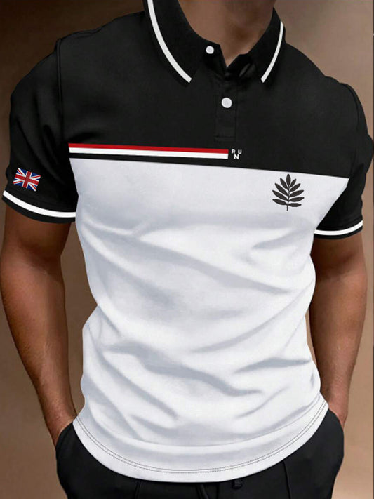 Men's Business Style Short Sleeve Casual Golf Top
