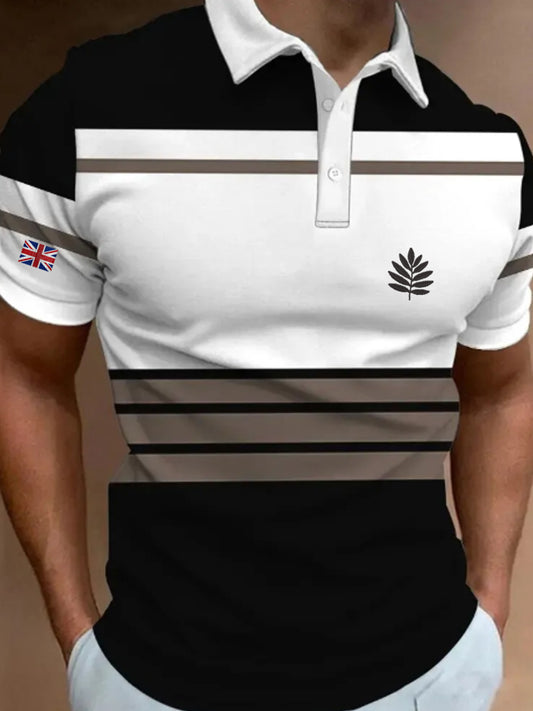 Men's Business Style Short Sleeve Casual Golf Top