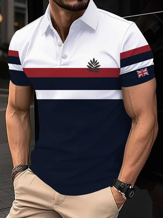 Men's Business Style Short Sleeve Casual Golf Top