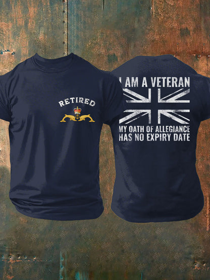 Men's Retired Submarine Veteran Printed T-shirt