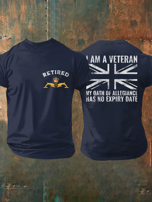 Men's Retired Submarine Veteran Printed T-shirt