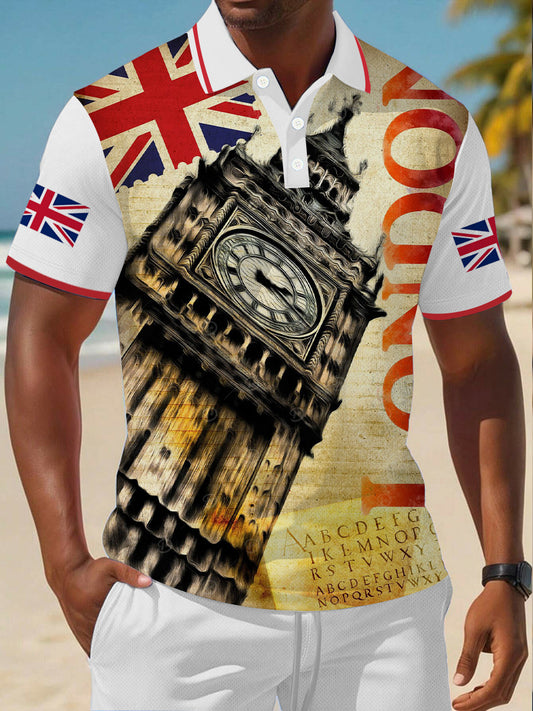 Men's Vintage England Flag Casual Shirt