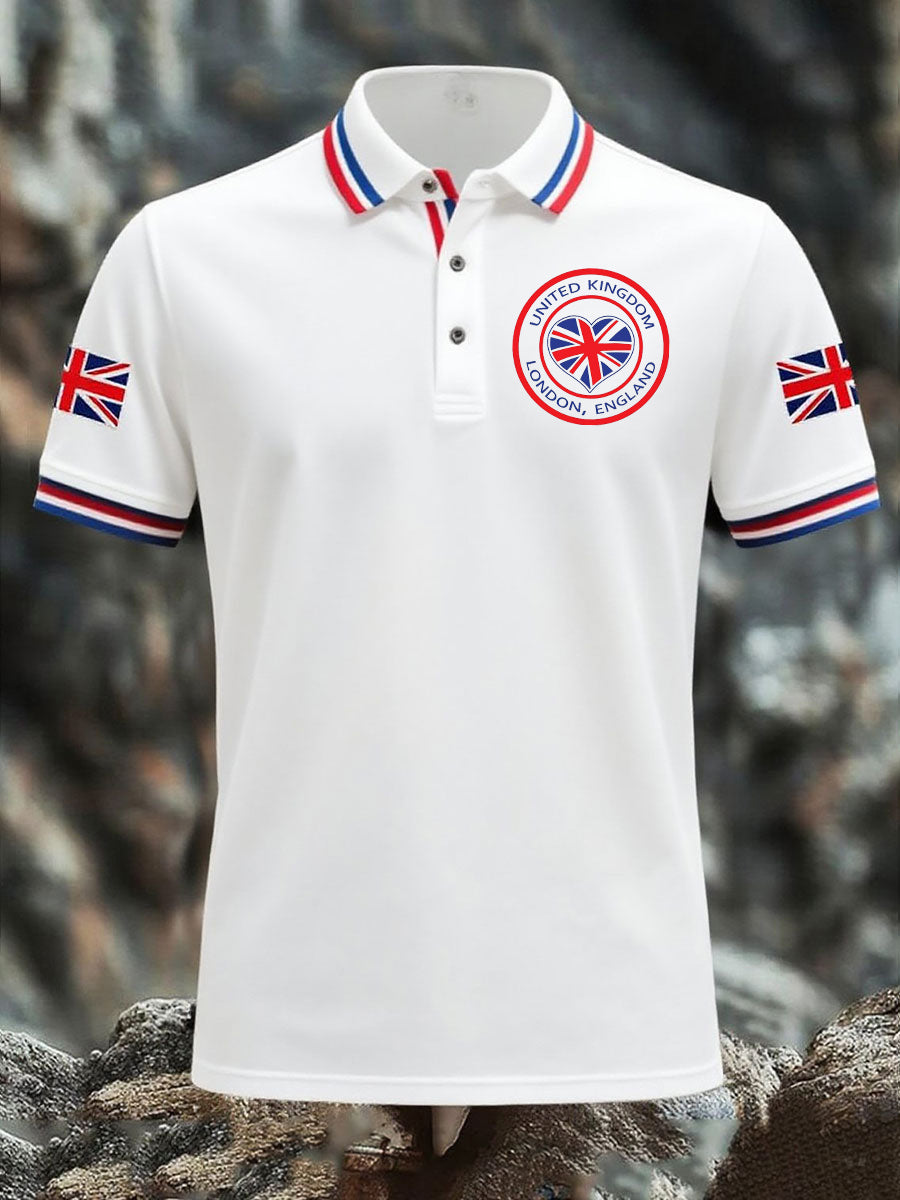 Men's Vintage England Flag Casual Shirt