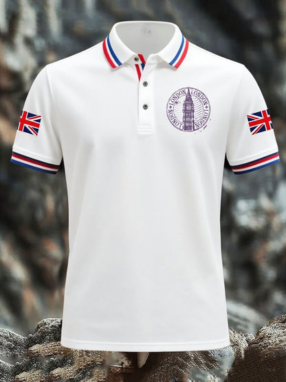 Men's Vintage England Flag Casual Shirt