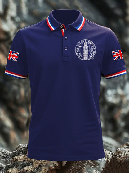 Men's Vintage England Flag Casual Shirt