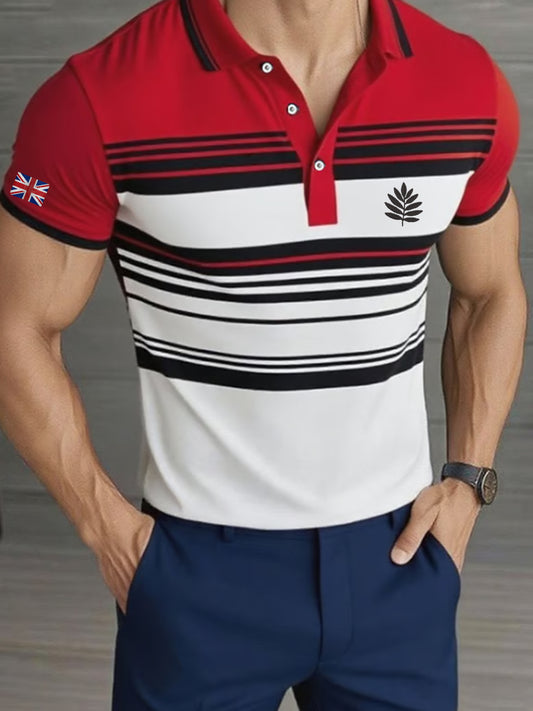 Men's Men'S Casual Classic Contrast Color Business Short-Sleeved Shirt