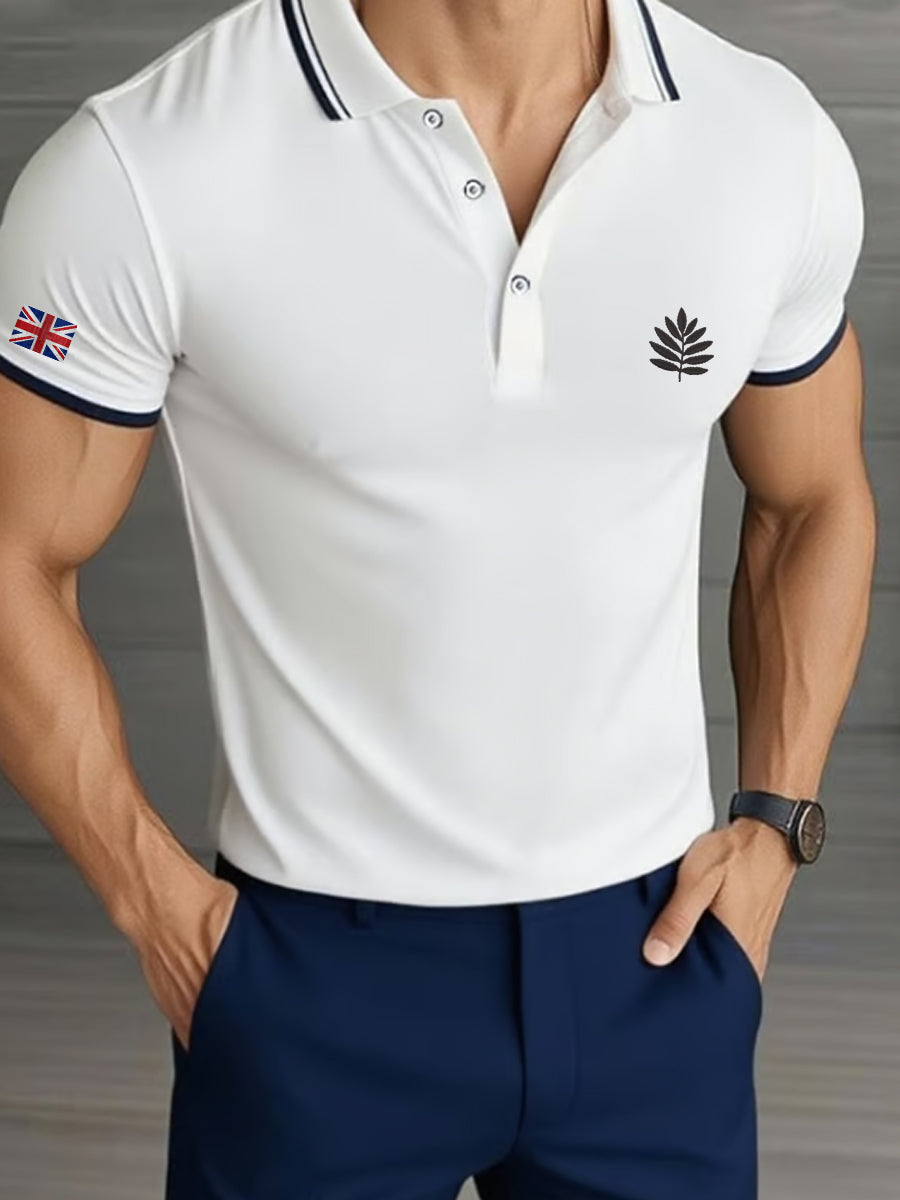 Men's Men'S Casual Classic Contrast Color Business Short-Sleeved Shirt