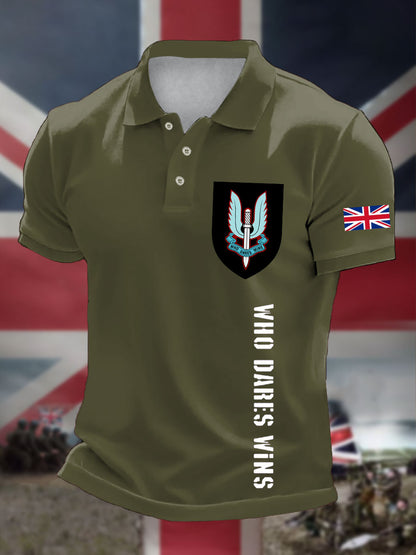Men's SAS Special Air Service Printed Casual Tops