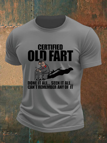 Men's  British Veteran imitation cotton short-sleeved T-shirt