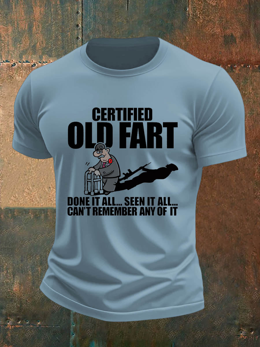 Men's  British Veteran imitation cotton short-sleeved T-shirt