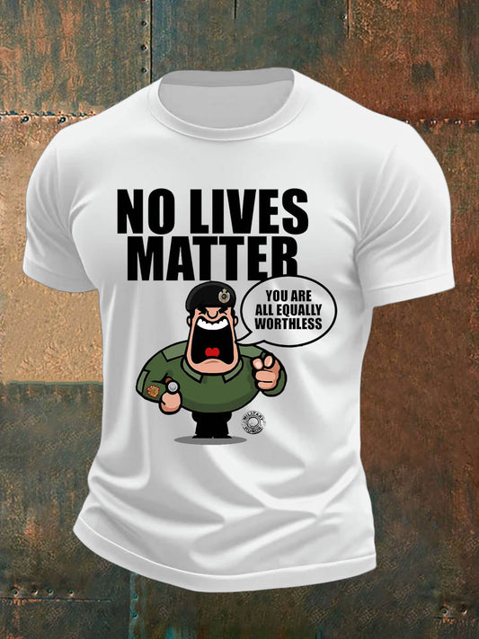Men's british veteran imitation cotton short-sleeved T-shirt