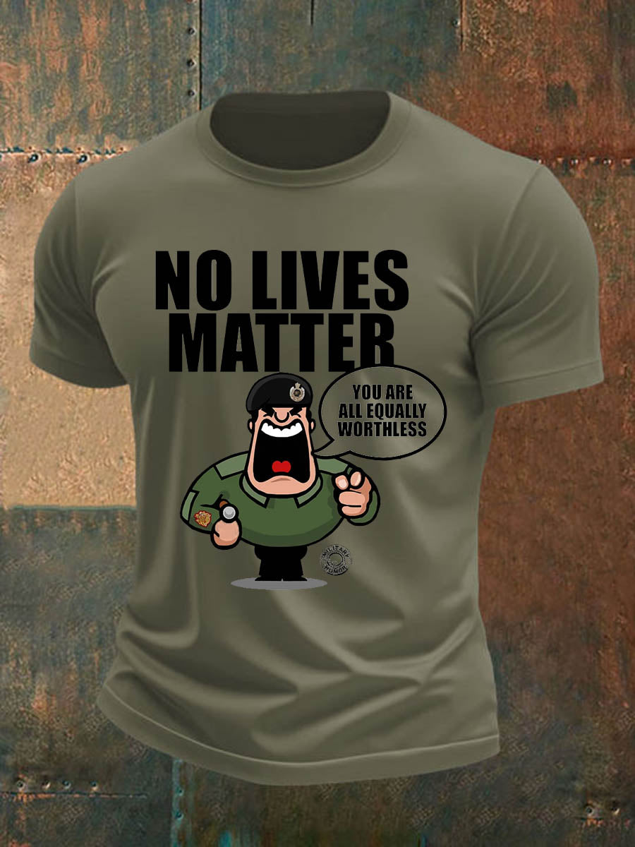 Men's british veteran imitation cotton short-sleeved T-shirt