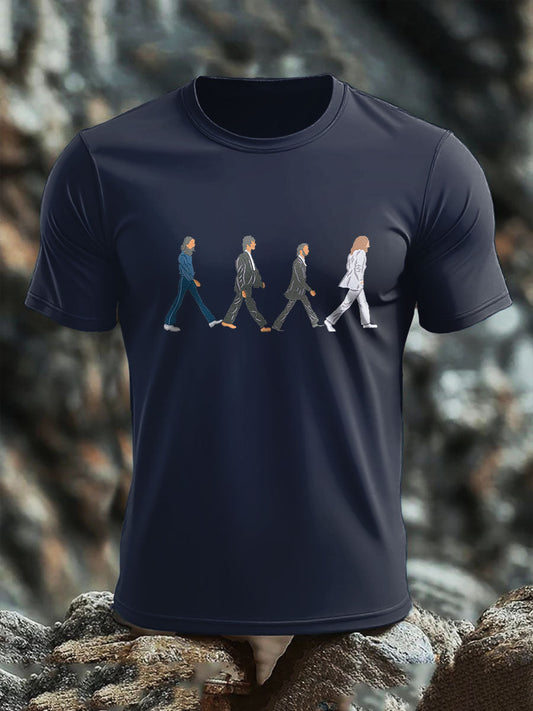 Men's Music Lover Hippies Printed T-shirt