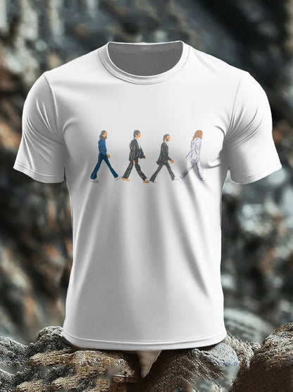 Men's Music Lover Hippies Printed T-shirt